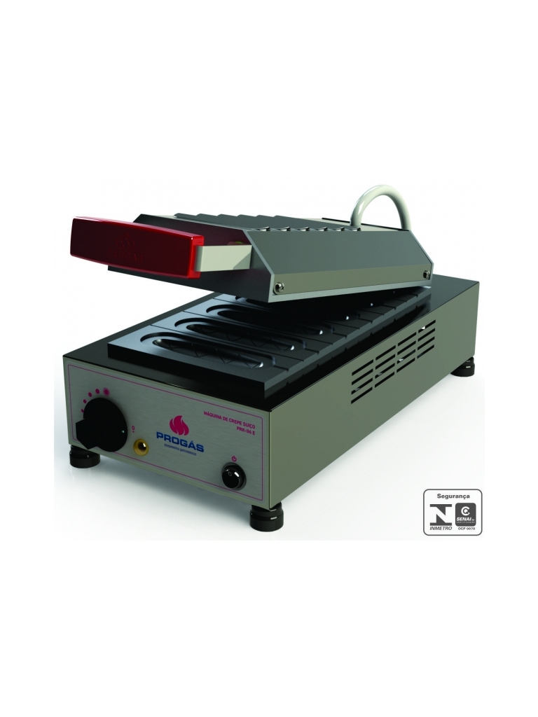 PRENSA ELÉTRICA DE CREPE SUÍÇO 6 CAVIDADES - PRK 06 E - 220V - PROGÁS