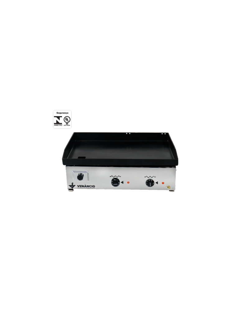 CHAPA BIFETEIRA ELÉTRICA INOX 65CM - 2 RESISTÊNCIAS - CE 65 - DEGUSTE LUXO - 220V - VENÂNCIO