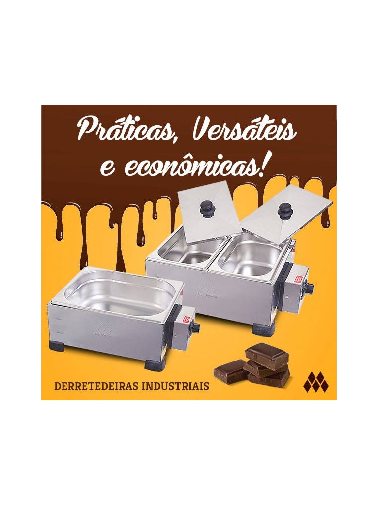DERRETEDEIRA PROFISSIONAL 2 CUBAS DE 5KG CADA - 220V - MARCHESONI