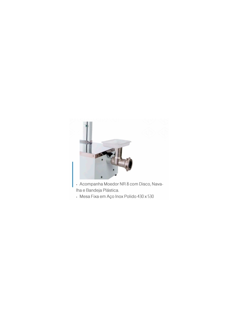SERRA FITA DE MESA LÂMINA 1,80 COM MOEDOR BOCA 8 - MOTOR 1/2CV BIVOLT - DELTA GRILL