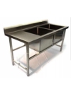 PIA AÇO INOX 1,90 X 0,70 X 0,85CM COM 2 CUBAS 50 X 50 X 35CM - URUMAX