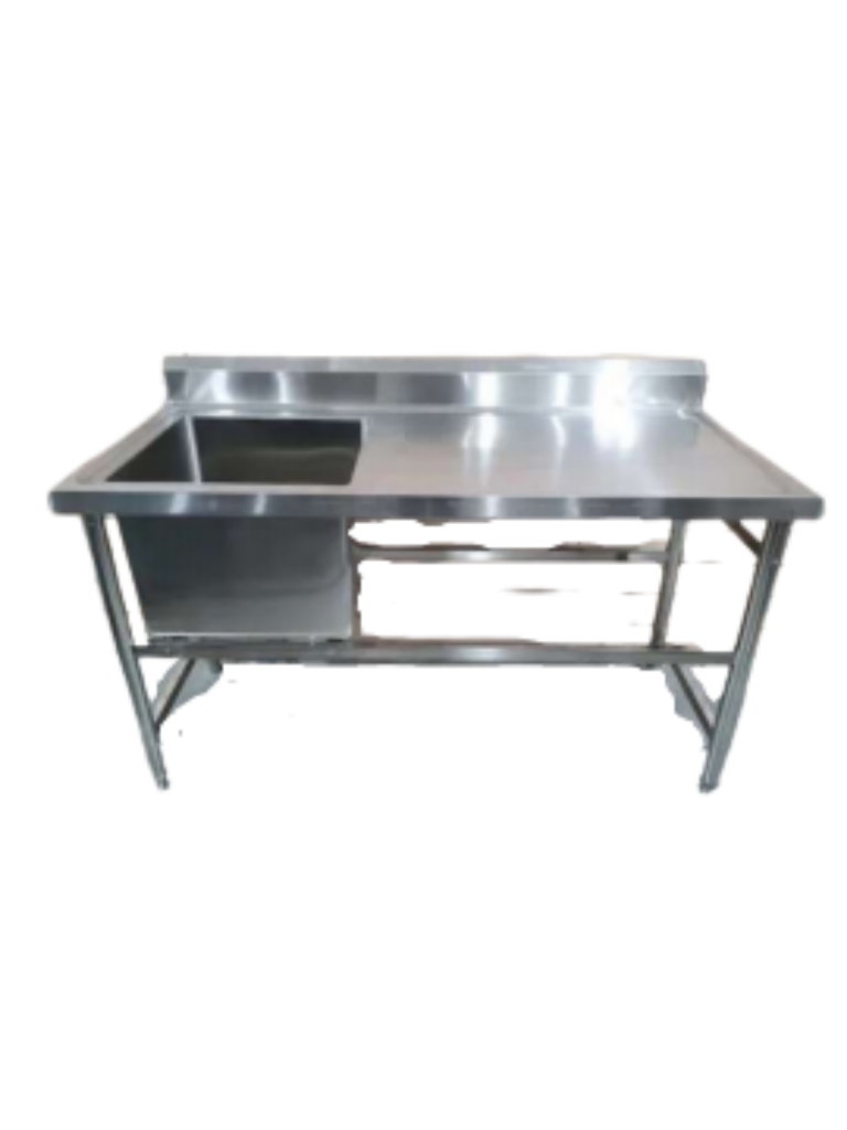 PIA AÇO INOX 1,50 x 0,70 x 0,85CM COM 1 CUBA 50 x 50 x 35CM - URUMAX