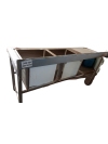 PIA AÇO INOX 1,90 X 0,70 X 0,85CM COM 2 CUBAS 50 X 50 X 35CM - URUMAX