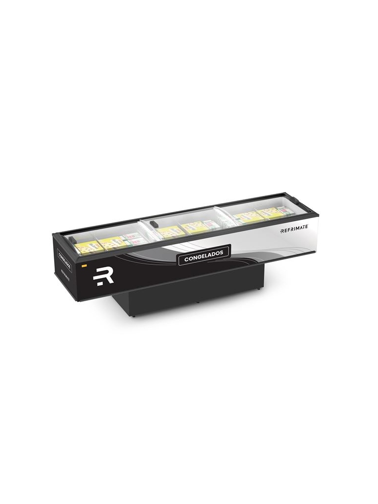EXPOSITOR ILHA VANGUARD 3M VIDRO CURVO - EIV3000VC - 220V - REFRIMATE